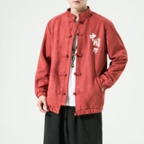 Демисезонная ретро куртка, бархатное мужское ханьфу, большой размер