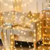 Qian Kang New Year led lantern flashing light string five-pointed star star ball shaking sound decoration holiday girl heart decoration