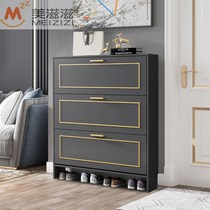 Ultra-slim shoe cabinet doorway narrow small door hall cabinet Provincial space large capacity shoe rack grey special price clear cabin Xuanguan cabinet