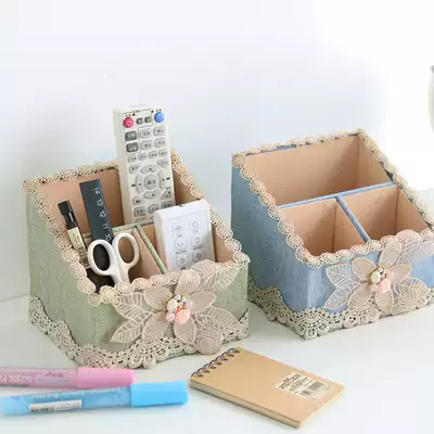 Remote control board desktop coffee table storage box rack fabric living room cosmetics dressing table simple household