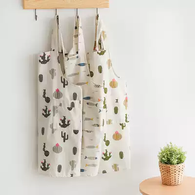 Apron home kitchen cute Japanese waterproof oil-proof women Summer thin fashion fashion cooking waist men 2021 New