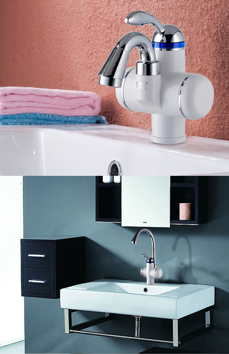 bình nước nóng gián tiếp Vòi điện Delihua vòi nước nóng bếp nóng nước nóng ngay lập tức vòi điện nóng - Máy đun nước bình nước nóng năng lượng mặt trời
