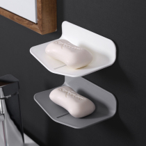 Soap box Wall-mounted soap holder Hole-free soap box drain toilet soap holder Wall-mounted soap box non-suction cup