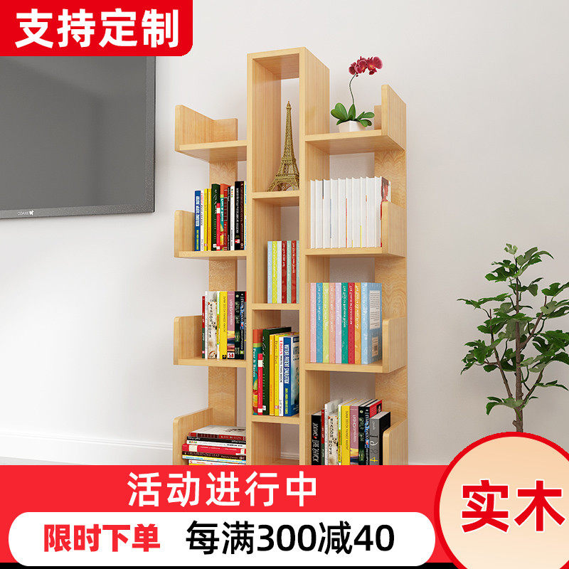 Creative All-Live Wood Bookshelves Children landing bookshelves for simple student bedroom shelves multi-floor collection living room