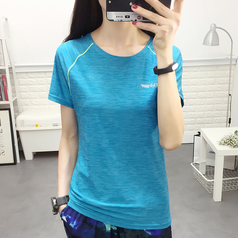 Outdoor quick-drying clothes women's short-sleeved t-shirt spring and autumn running fitness stretch breathable slim fit thin and quick-drying half-sleeved men's T tide