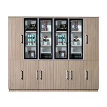 Office furniture wooden filing cabinet bookcase combination panel data filing cabinet boss Office background bookcase