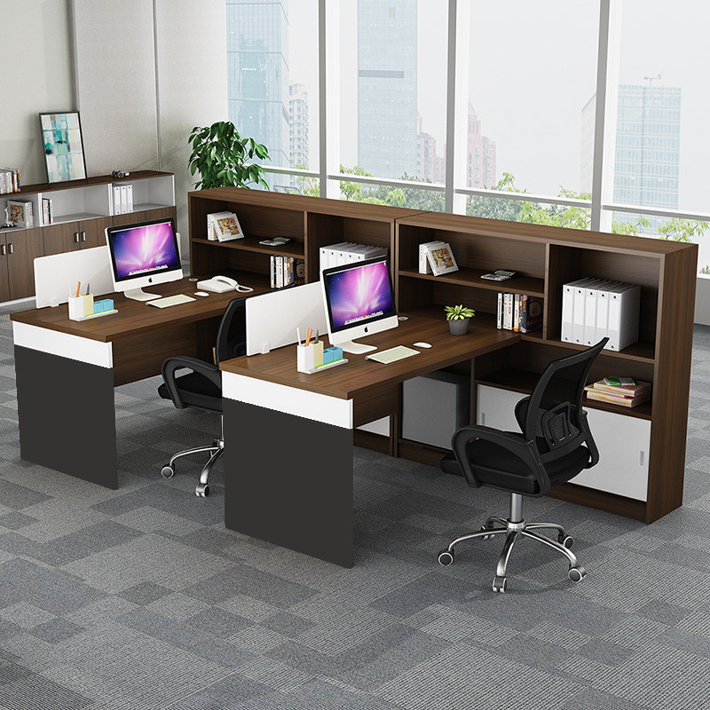 Single and double staff financial desk simple modern staff computer desk office screen partition table