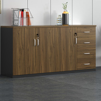 Office filing cabinet short cabinet filing cabinet bookcase double-layer data Cabinet with lock wooden locker partition Cabinet clerk