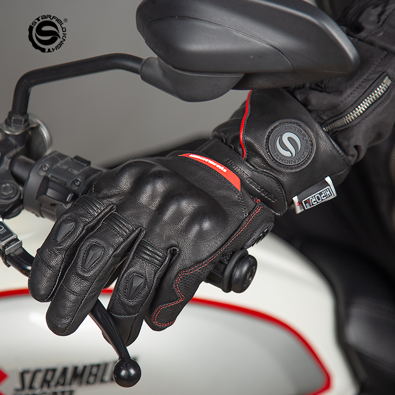 Starry Knight Winter Electric Heated Locomotive Gloves Sheepskin Warm Waterproof Anti-fall Men's and Women's Motorcycle Motorcycle Tour