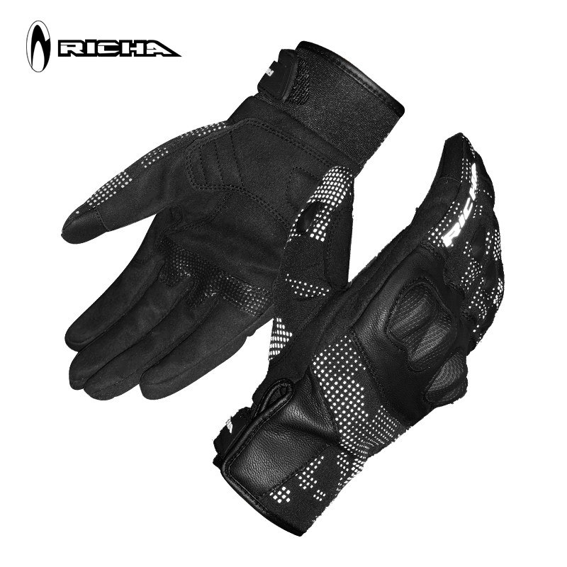 RICHA motorcycle riding winter gloves leather sheepskin motorcycle warm windproof waterproof anti-fall protective shell touch screen