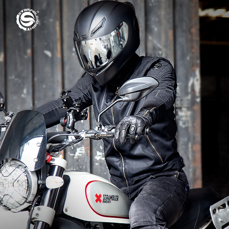 Star Knight motorcycle riding suit summer anti-fall breathable four seasons jacket slim fit large size motorcycle rider suit