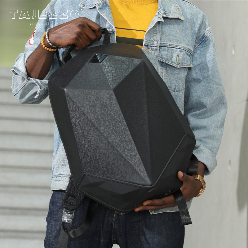 TAJEZZO Pathfinder Motorcycline Rider Double Shoulder Bag Locomotive Riding Hard Shell Chia Polyhedron Computer Bag Waterproof