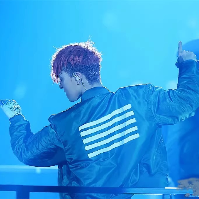 Bigbang G-Dragon Gd Same Style Made Reversible Bomber Jacket Flight Worker Jacket Cotton Coat Ins Trend