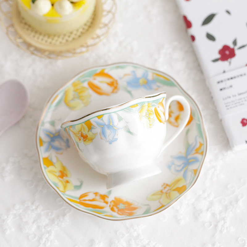 BOBAOins Wind Retro Tulip Coffee Cup Ceramic Merme Tea Cup Home Water Cup Milk Cup Breakfast Cup