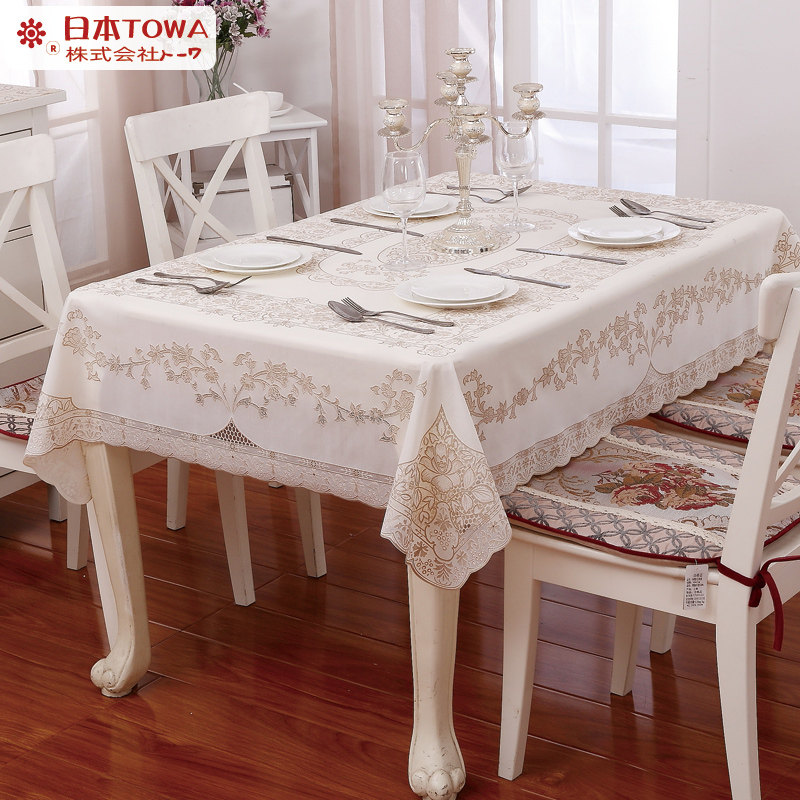 Japan Dovo Imported Tablecloth PVC Lace Waterproof Oil Proof Plastic Table Buu Style Rectangular Table Cloth Table Cloth
