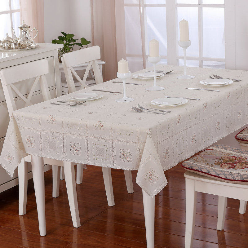 Japan Import Lace PVC Tablectable Cloth Waterproof-free table Buostyle tea table cloth Table Cloth Tea Table Mat field Garden Wind