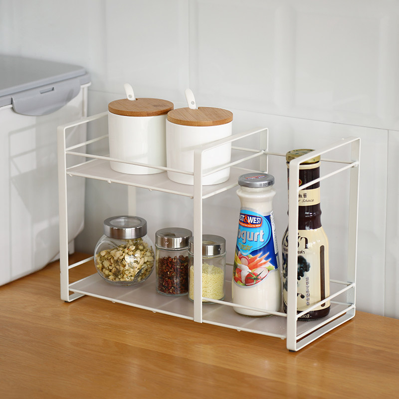 Fengquan iron multi-layer seasoning tank rack Kitchen supplies shelf countertop floor seasoning shelf storage shelf