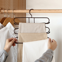 Multi-layer double-sided pants rack household wardrobe layered pants clip hanging pants hanger storage pants hanger