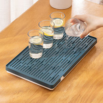 Tea set tray household kitchen fruit tray double-layer color drain tray living room Tea Cup drain rack Cup drain tray