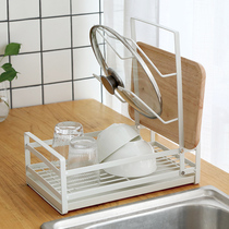 Put the dish rack drain rack kitchen plate Cup tableware bowl chopsticks storage rack drain basket hanging bowl rack pot cover Holder Holder