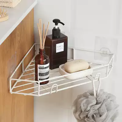 Fengquan punch-free corner shelf Powder room wash rack Bathroom seamless wall-mounted suction wall tripod storage shelf