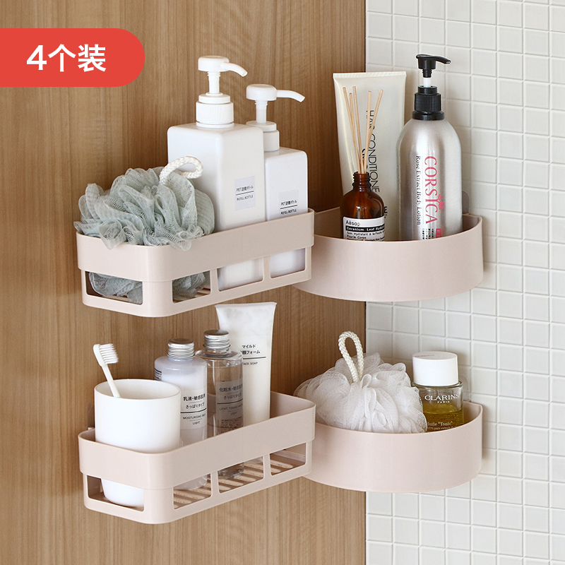 Bathroom Toilet Shelve Shelve Wall-mounted-free Perforated Containing Shelf Wall Suction Wall Plastic Toilet Bathroom Tripod-Taobao