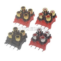 RCA-413 red and white audio lotus socket AV4-8 4-13 gold-plated AV fever multimedia amplifier accessories