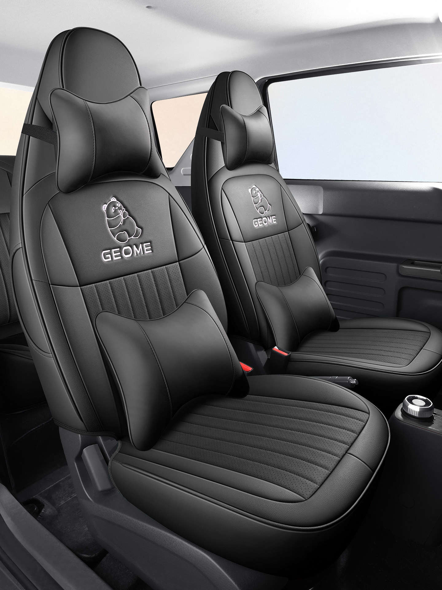 Specially Designed for Geely Panda Mini Leather Seat Covers, Mini Kart Rider Endurance Bear Seat Cover Cushion, 2025 Model