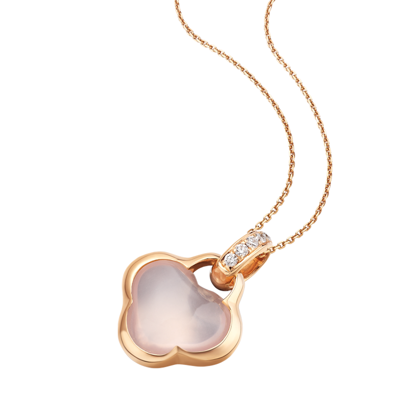 CC Carme Jewelry Knot Lock Series 18K Gold Pendant Women's Colorful Gold Heart-shaped Jewel Diamond Rose Gold Neck Accessories