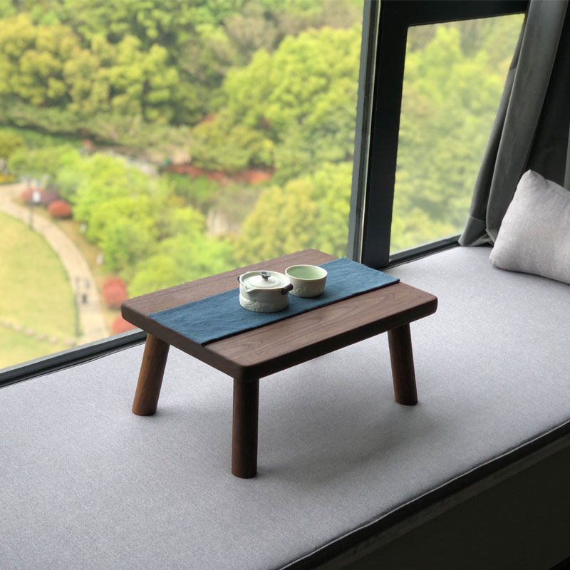 Bay window small tea table bay window table Japanese tatami small table simple low table kang table solid wood Nordic small square table