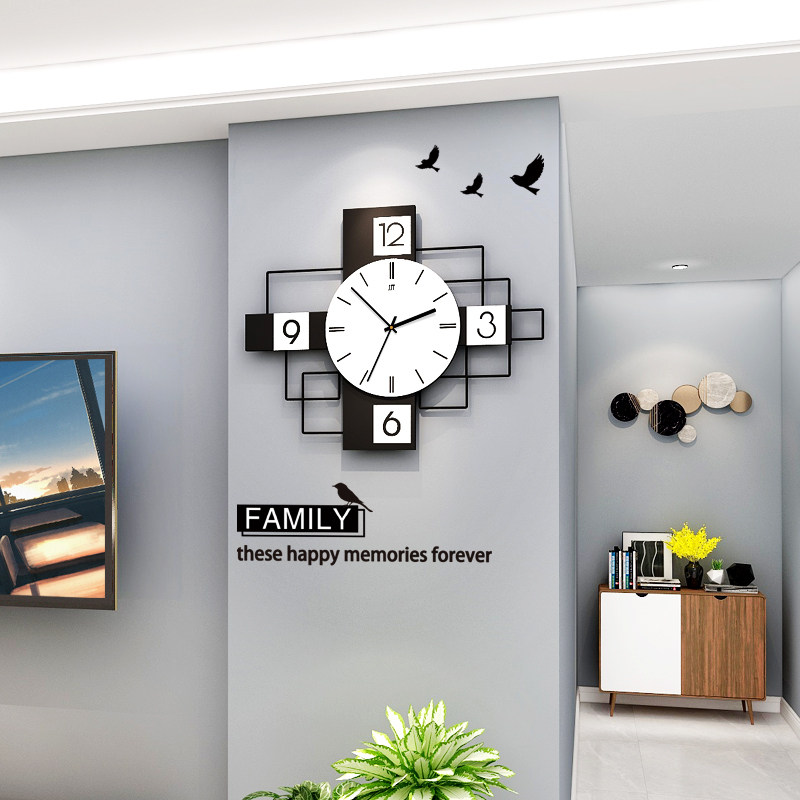 Nordic hanging bell minimalist watches Living room Free of punch Home Fashion ideas Modern clock nets Red tables Hanging Wall Personality