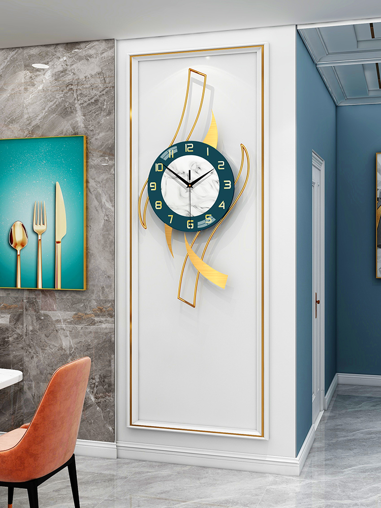 Nordic light luxury watch wall clock Living room household fashion personality creative simple modern net red decorative clock hanging wall