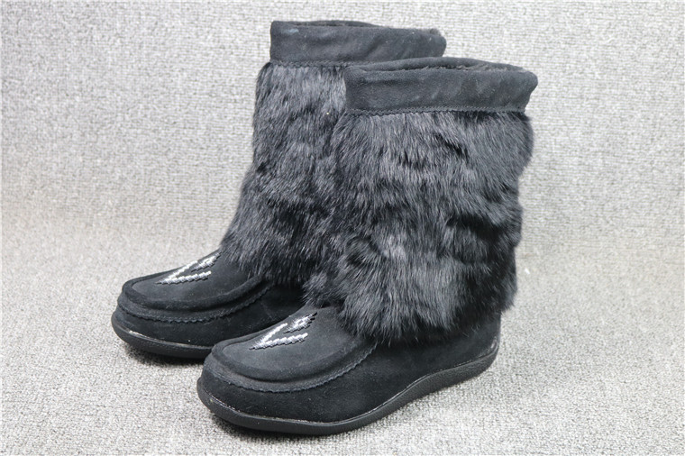 Foreign Trade Handu Lady Zhong Snowboot 15 degrees Snowboot Fur ski boots outdoor hiking shoes