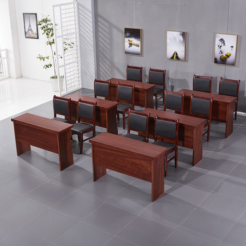 Kunming conference room table and chair combination 1 2 meters long table double bar table paint staff training table speaking table