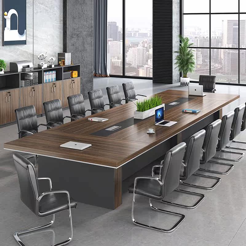 Kunming conference table long table simple modern office furniture negotiation table conference room long table conference table and chair combination