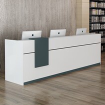 Kunming Front Desk Reception Desk Office Desk Former Table Desk Consultation Desk Collection Desk Collection Silver Desk Version of the Welcome Bentdesk