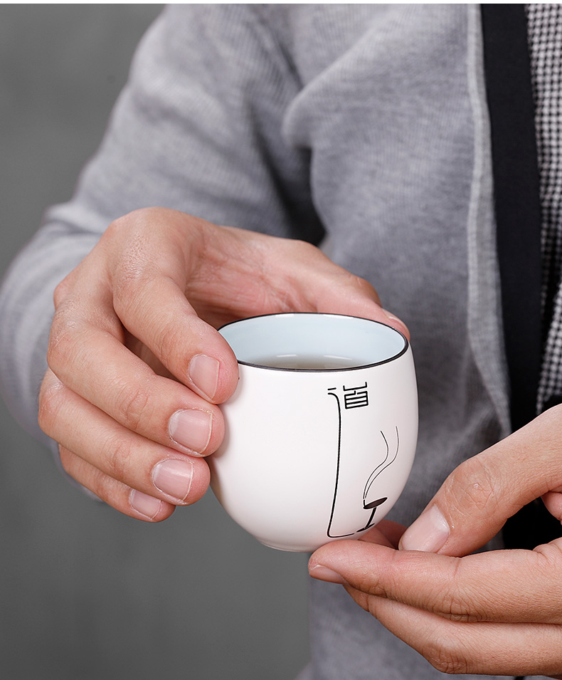 Kung fu tea with big capacity of the teapot with Chinese style household lounge of a complete set of modern office ceramic cups