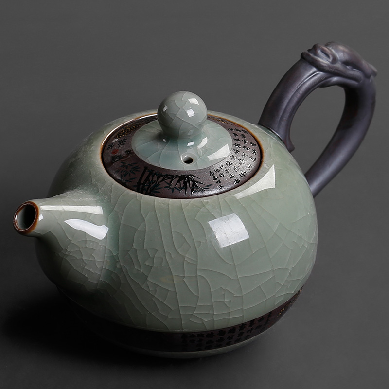 Elder brother up on the teapot Chinese wind restoring ancient ways move creative individual teapot with ceramic filter from the single pot