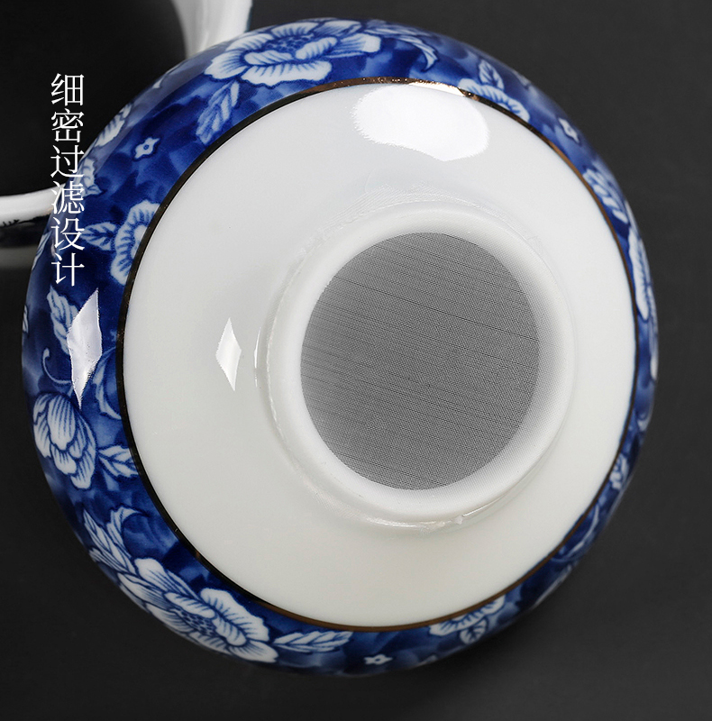 Tea accessories filter good Tea filter blue and white porcelain ceramic creative move kung fu Tea strainer