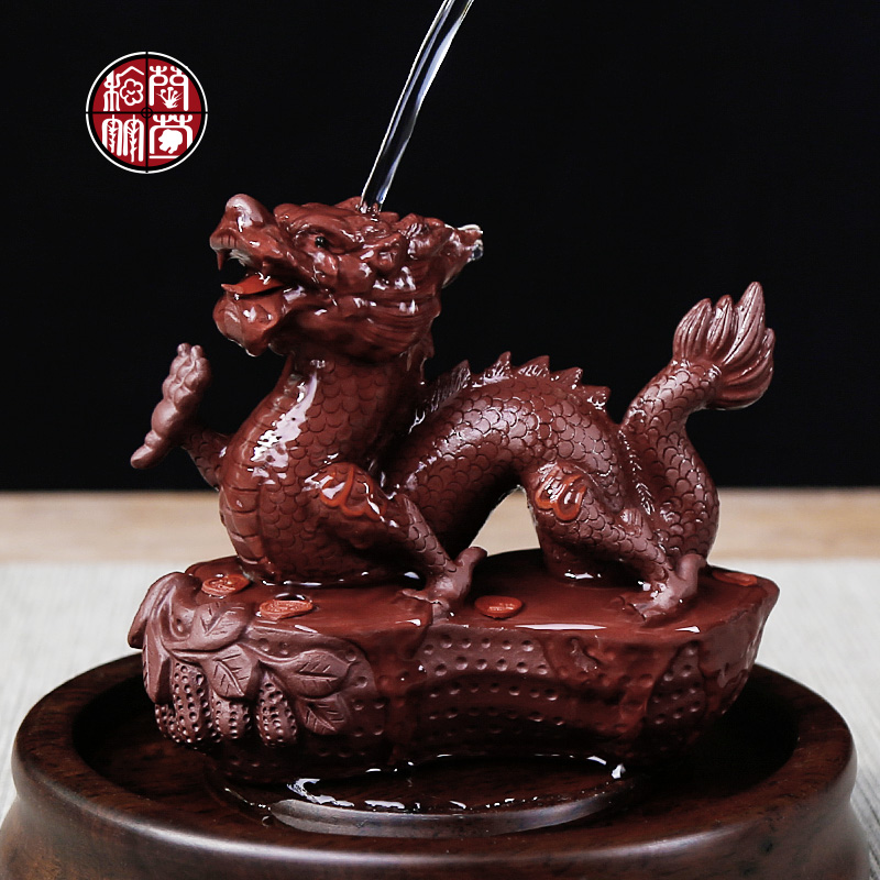 Pet dragon purple sand tea to keep lucky office furnishing articles fine checking tea zen tea table decoration decoration gifts