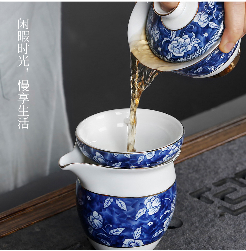 Tea accessories filter good Tea filter blue and white porcelain ceramic creative move kung fu Tea strainer