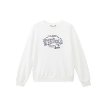 (Mall same) EYEDOLL autumn new commute 100 hitch a loose fashion round collar white sweatshirt