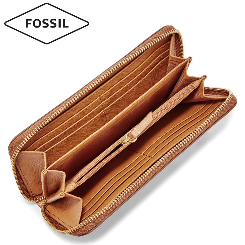 0点开始 Fossil 化石 Emma 防RFID信息窃取 女式长款钱包 天猫优惠券折后¥199包邮史低(¥249-50) 2色可选