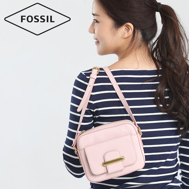 18年双11预售 杨紫代言 Fossil 化石 TATUM 牛皮女式单肩斜挎包 SHB1850 低于￥440包邮（需￥50定金）2色可选