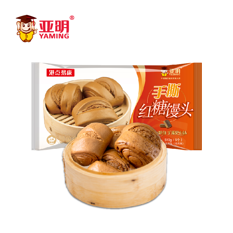 亚明食品 手撕红糖馒头510g*3袋