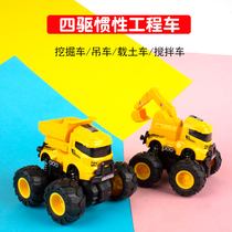 Construction vehicle excavator model mini simulation bulldozer beach kid toy June 1 Childrens Day gift