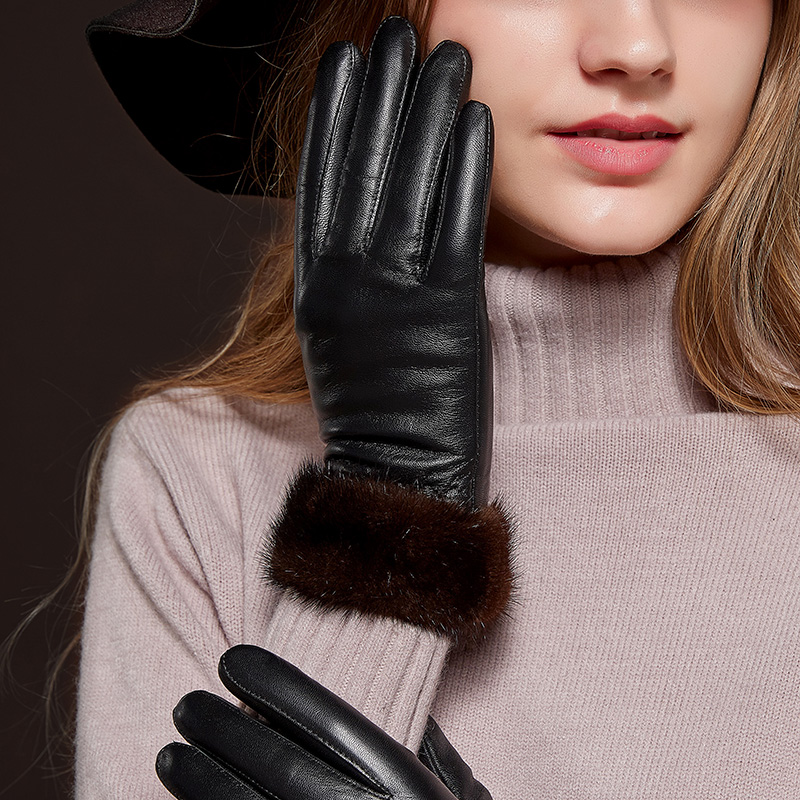 Gants pour femme en En peau de mouton - Ref 3154011 Image 3