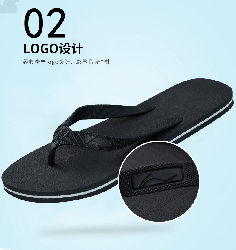 Li Ning dép đi biển mùa hè đích thực thoáng khí trong nhà ngoài trời trượt nhà mang dép thể thao dép nam đẹp
