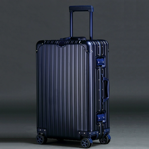 Металлический универсальный чемодан подходит для мужчин и женщин на колесиках, классическая коробка, алюминиево-магниевый сплав, 20 дюймов