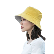 Double Sided Fisherman Hat Woman Fashion Net Red Korean Version Tide 100 Hitch Sun Sunscreen Sunhat Hat Trendy Ocean Qi